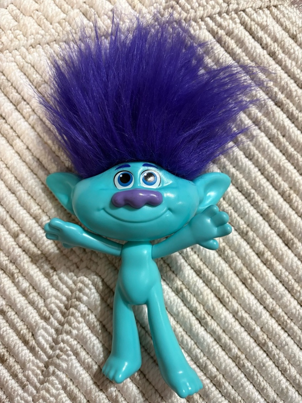 DreamWorks Trolls Branch True Colors Figure Blue Purple Hair Toy